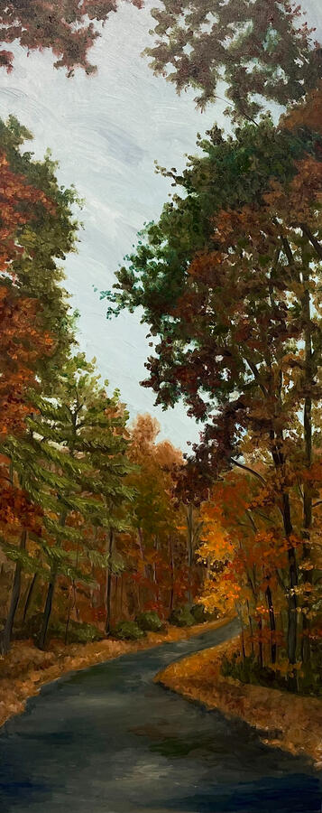 Beneath the Autumn Canopy, oil on linen. 2024.