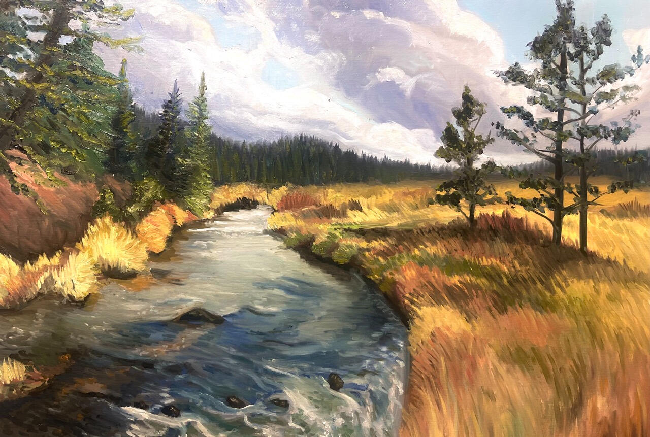 Spearfish. 35.5x23.5x2&quot; oil on canvas. Unavailable. 2023